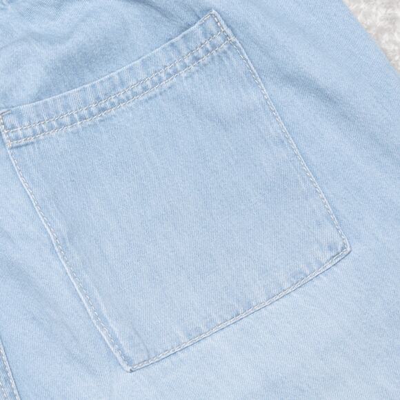 H&M Blue Wash Wide Leg Pull On Jeans Denim Pants Womens Size M - Picture 12 of 12